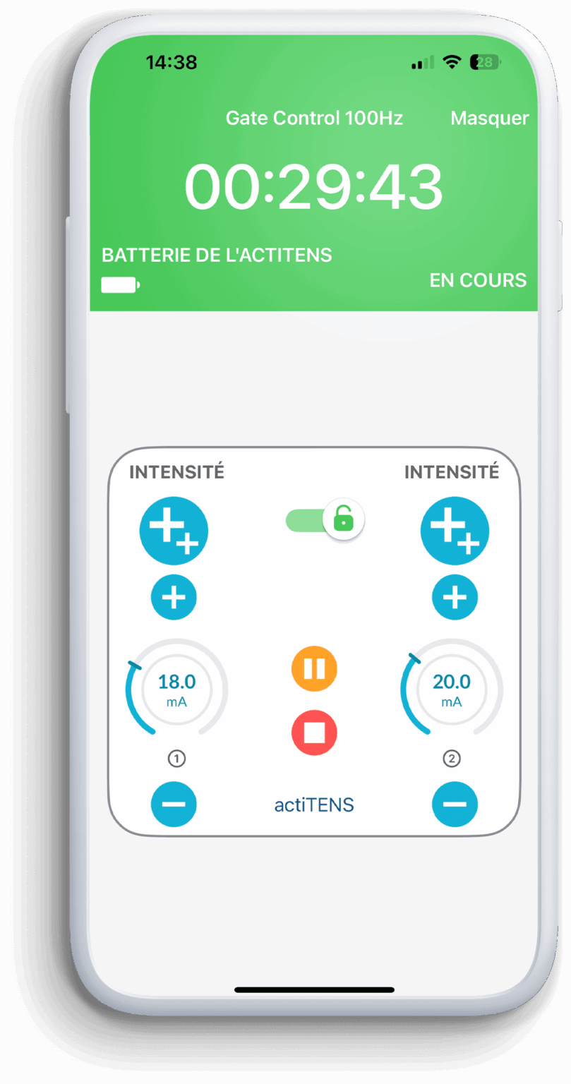 Application actiTENS Télécommande